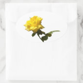 Sticker Ovale Rose jaune (Sac)