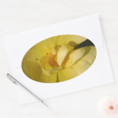 Sticker Ovale Rose jaune sauvage (Enveloppe)