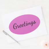 Sticker Ovale Rose Néon (Enveloppe)