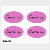 Sticker Ovale Rose Néon (Feuille)