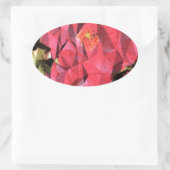 Sticker Ovale Roses Abstraits cubes (Sac)