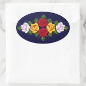 Sticker Ovale Roses de canal (Sac)