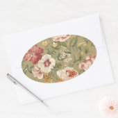 Sticker Ovale Roses floraux de Sage (Enveloppe)