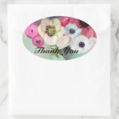 Sticker Ovale ROSES ROSES ROSES ROSES ET FLEURS D'ANÉONE Merci (Sac)