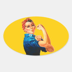 Sticker Ovale Rosie la riveuse