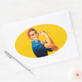 Sticker Ovale Rosie la riveuse (Enveloppe)