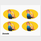 Sticker Ovale Rosie la riveuse (Feuille)