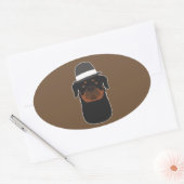 Sticker Ovale Rottweiler (Enveloppe)