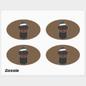 Sticker Ovale Rottweiler (Feuille)