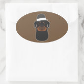 Sticker Ovale Rottweiler (Sac)