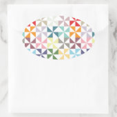 Sticker Ovale Roue géométrique colorée (Sac)