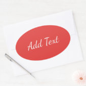 Sticker Ovale Rouge (Enveloppe)