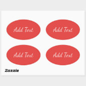 Sticker Ovale Rouge (Feuille)