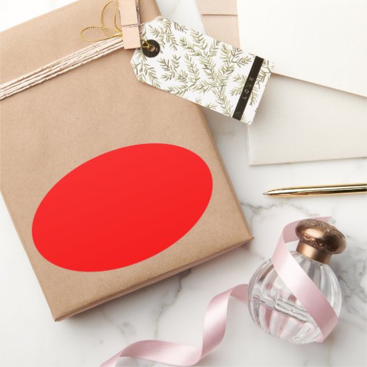 Sticker Ovale Rouge (Cadeaux)