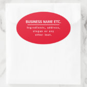 Sticker Ovale Rouge & Blanc Multi-Usage (Sac)