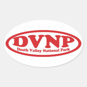 sticker ovale rouge du parc national de la vallée