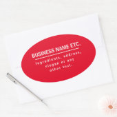 Sticker Ovale Rouge et blanc polyvalent (Enveloppe)