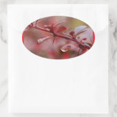 Sticker Ovale rouge feuillu (Sac)