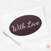 Sticker Ovale Rouge foncé uni (Enveloppe)