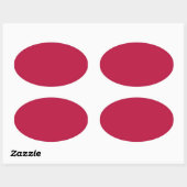 Sticker Ovale Rouge USA (Feuille)