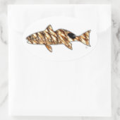 Sticker Ovale Rougets communs par Patternwear© (Sac)