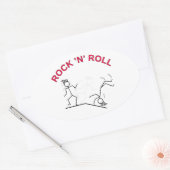 Sticker Ovale Rouleau Rock 'N' (Enveloppe)