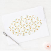 Sticker Ovale Roulettes en argent et en or (Enveloppe)