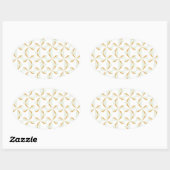Sticker Ovale Roulettes en argent et en or (Feuille)