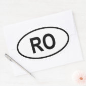 Sticker Ovale Roumanie "RO" (Enveloppe)
