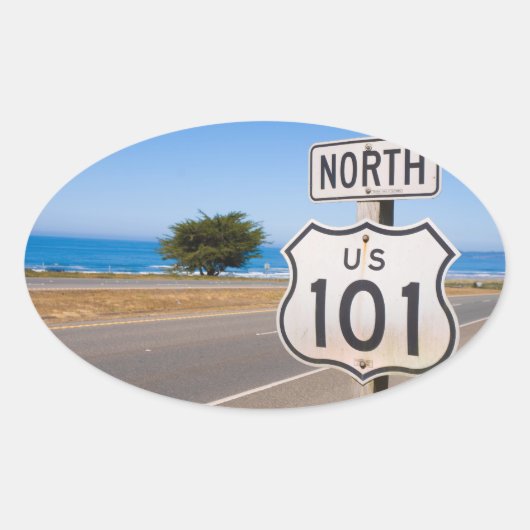Sticker Ovale Route 101 Nord (Devant)