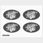 Sticker Ovale Route 66 Carte météorologique (Feuille)