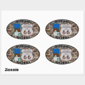 Sticker Ovale Route 66 Williams Arizona (Feuille)