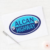 Sticker Ovale Route d'Alcan (Enveloppe)