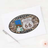 Sticker Ovale Route historique US 66 Flagstaff Arizona (Enveloppe)
