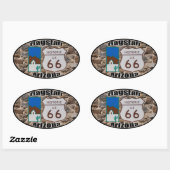 Sticker Ovale Route historique US 66 Flagstaff Arizona (Feuille)