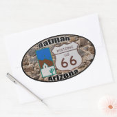 Sticker Ovale Route historique US 66 Oatman Arizona (Enveloppe)