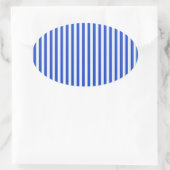 Sticker Ovale Royal Blue Combination Stripes par Shirley Taylor (Sac)