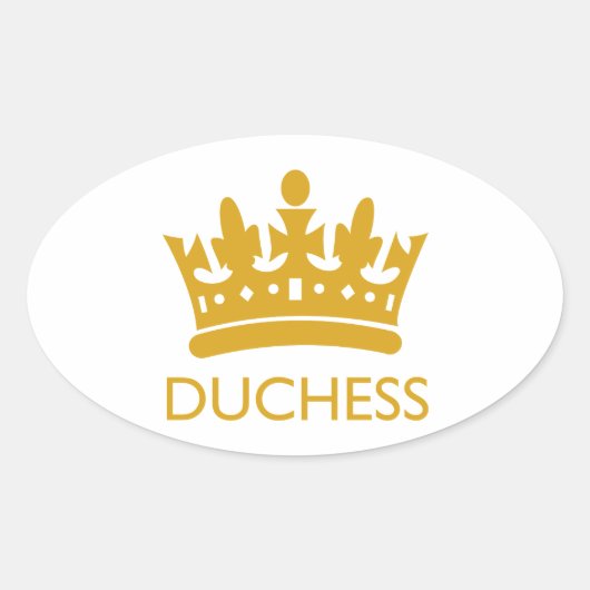 Sticker Ovale Royal Crown Duchess Gold Range Hikingduck (Devant)
