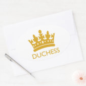 Sticker Ovale Royal Crown Duchess Gold Range Hikingduck (Enveloppe)