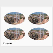Sticker Ovale Royal Gorge Bridge, le plus haut des États-Unis (Feuille)