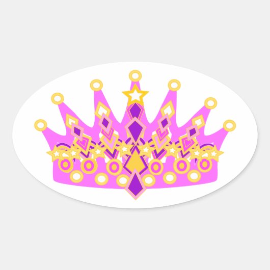 Sticker Ovale Royal Princess Crown (Devant)