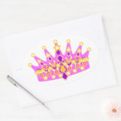 Sticker Ovale Royal Princess Crown (Enveloppe)