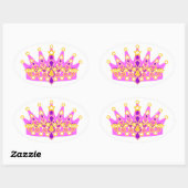 Sticker Ovale Royal Princess Crown (Feuille)