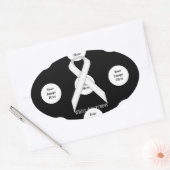 Sticker Ovale Ruban blanc standard par Kenneth Yoncich (Enveloppe)