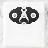 Sticker Ovale Ruban blanc standard par Kenneth Yoncich (Sac)