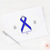 Sticker Ovale Ruban Blue Standard par Kenneth Yoncich (Enveloppe)