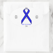 Sticker Ovale Ruban Blue Standard par Kenneth Yoncich (Sac)