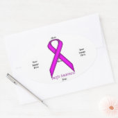 Sticker Ovale Ruban standard violet par Kenneth Yoncich (Enveloppe)