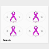 Sticker Ovale Ruban standard violet par Kenneth Yoncich (Feuille)
