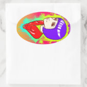 Sticker Ovale Rue Neon (Sac)